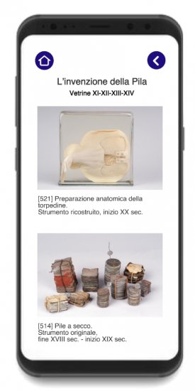 App Tempio Voltiano – schermata Galleria Immagini